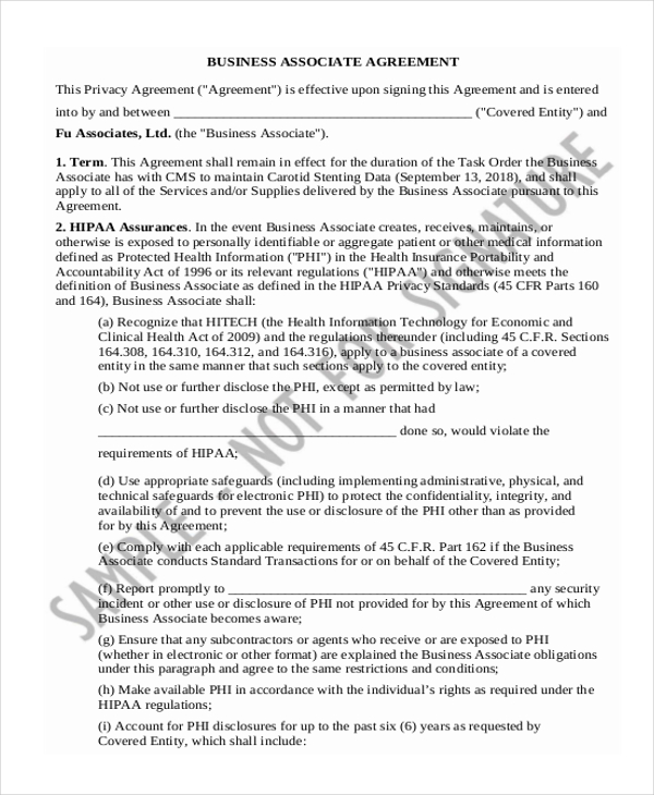 Free 9 Sample Business Agreement Forms In Pdf Ms Word