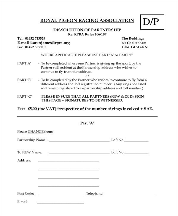 Free 8 Sample Partnership Agreement Forms In Pdf Ms Word