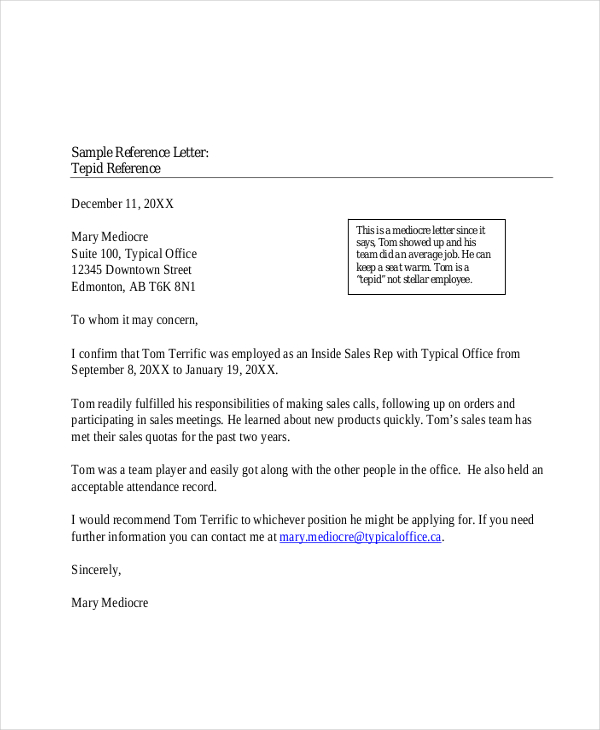 Professional Reference Letter Template - Beautiful Colorful Design - Desktop