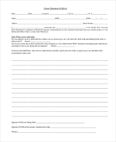 Sample Affidavit Marital Status Sample Web W
