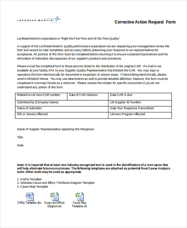 Free 11 Sample Action Request Forms In Pdf Ms Word