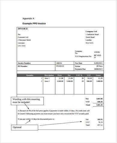 free 6 sample payment invoice forms in ms word pdf