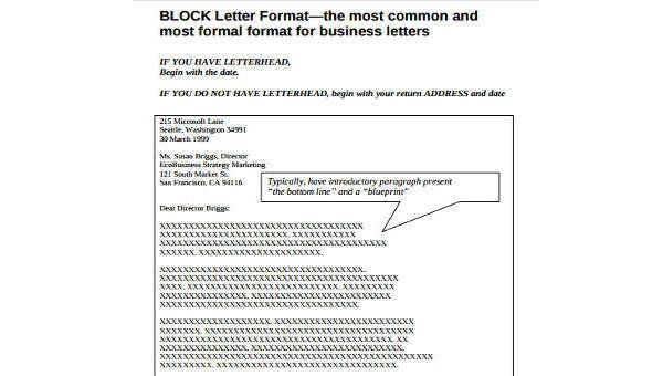Free 8 Sample Business Letter Forms In Pdf Ms Word