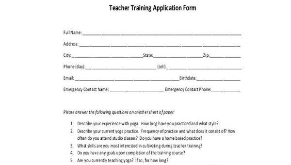 Free 7 Sample Training Application Forms In Pdf Ms Word