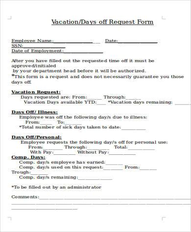 Printable Day Off Request Form - Premium Nature Picture Gallery - 4K