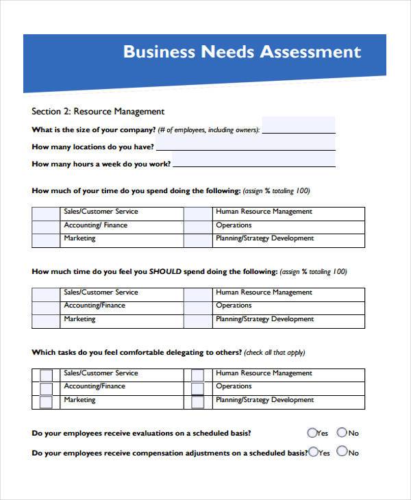 Free 8 Marketing Assessment Forms In Pdf Ms Word