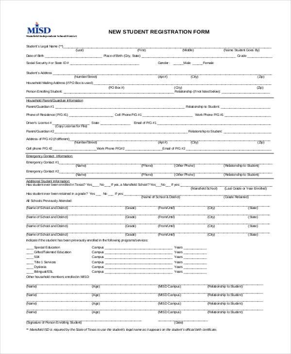 Free 39 Registration Form Templates In Pdf Ms Word Excel