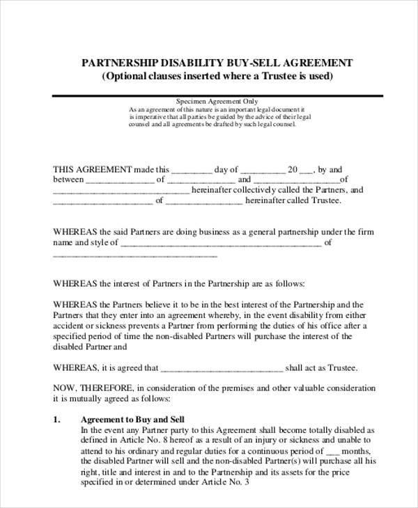 Free 11+ partnership agreement forms in pdf