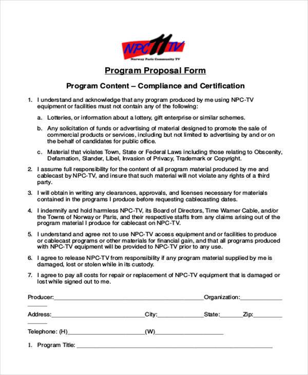 Unc Tv Program Proposal Questionnaire Form Fill Online Printable - Minimal Arts - Modern 4K Collection