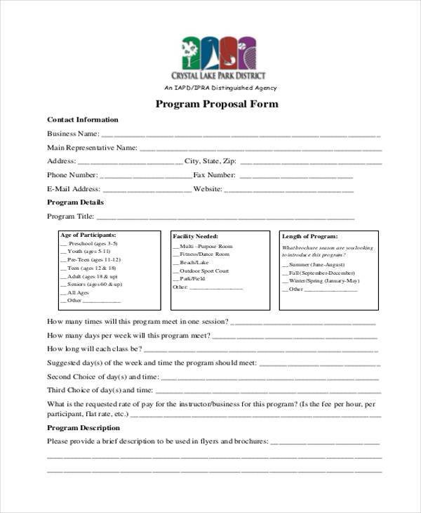 Start producing your event management proposals for your event management business using this event management proposal pdf template! FREE 8+ Program Proposal Forms in PDF | MS Word