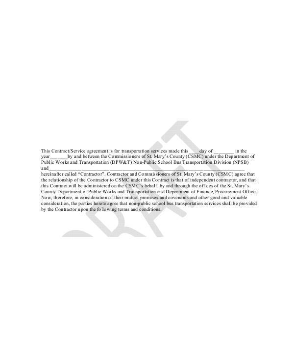 Free 8 Sample Transportation Contract Forms In Pdf Ms Word