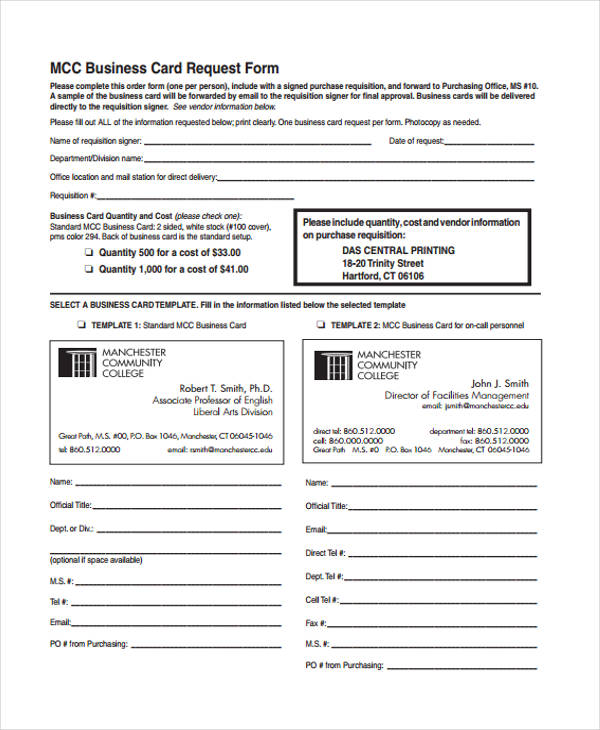 Free 38 Request Forms In Pdf