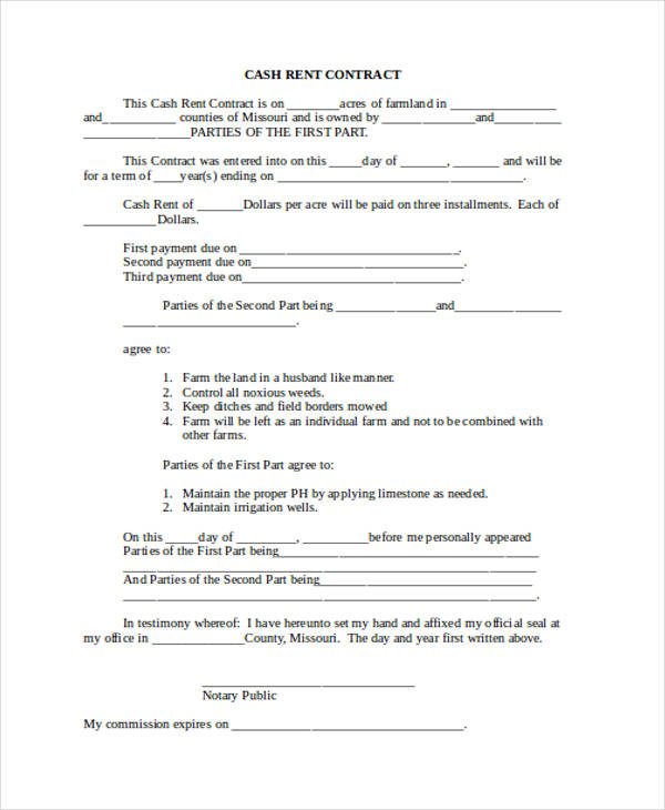 Free 36 Contract Forms In Ms Word