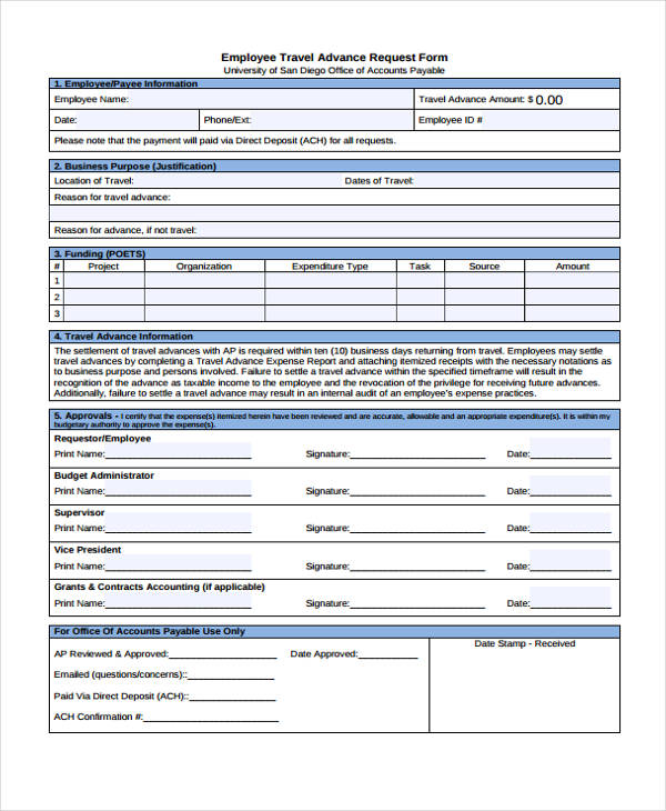 Free 34 Travel Request Forms In Pdf Ms Word Excel