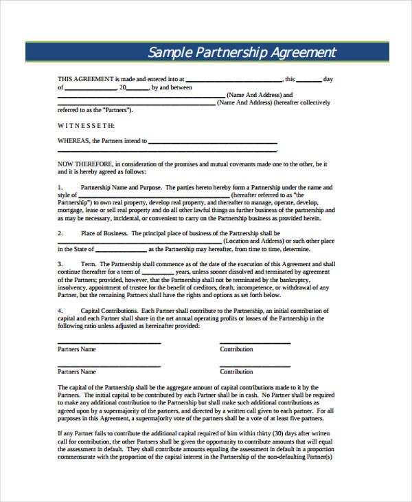 Free 42 Business Agreement Forms In Pdf Ms Word