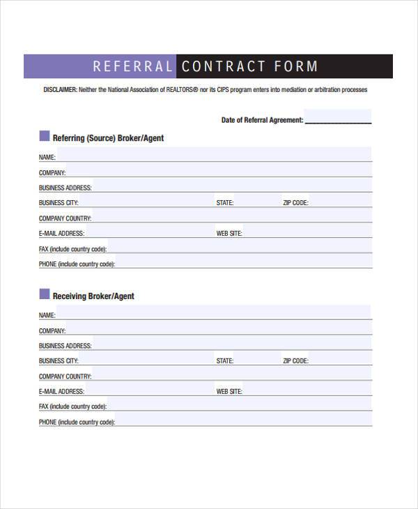 Free 41 Contract Forms In Pdf