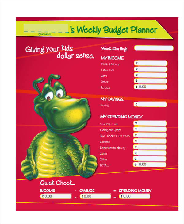 free 10 weekly budget forms in pdf excel ms word