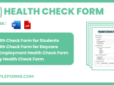 Free 12 Health Check Form Samples Pdf Ms Word Google Docs