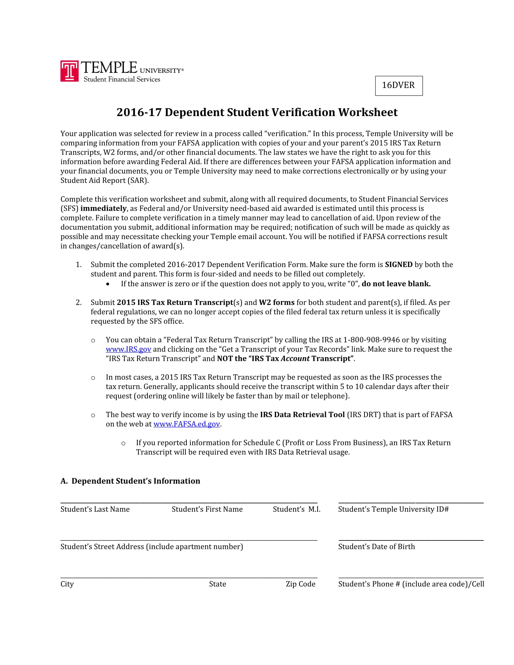 Worksheet. verification worksheet for dependent students. grass fedjp