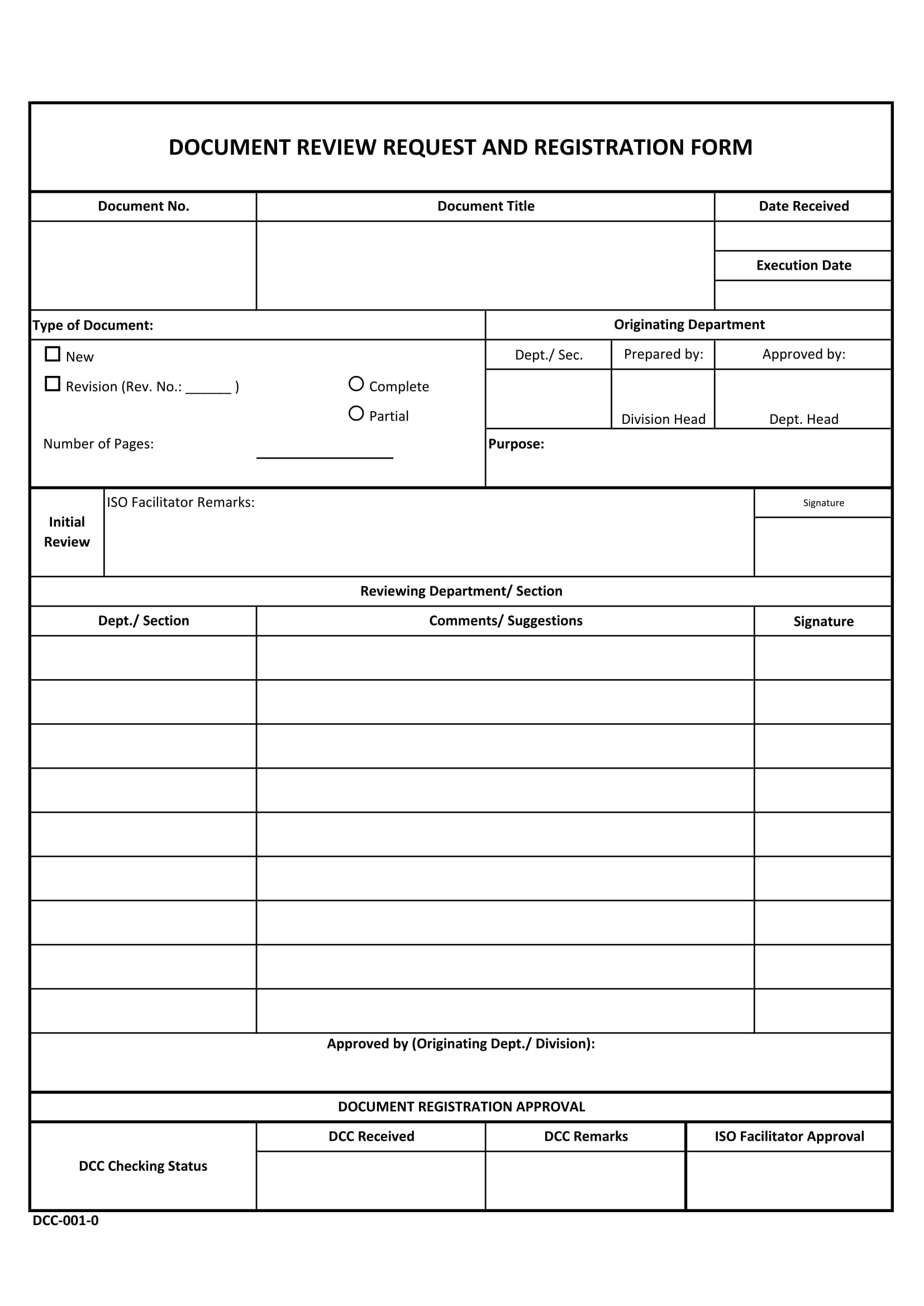 Course Application Form Template