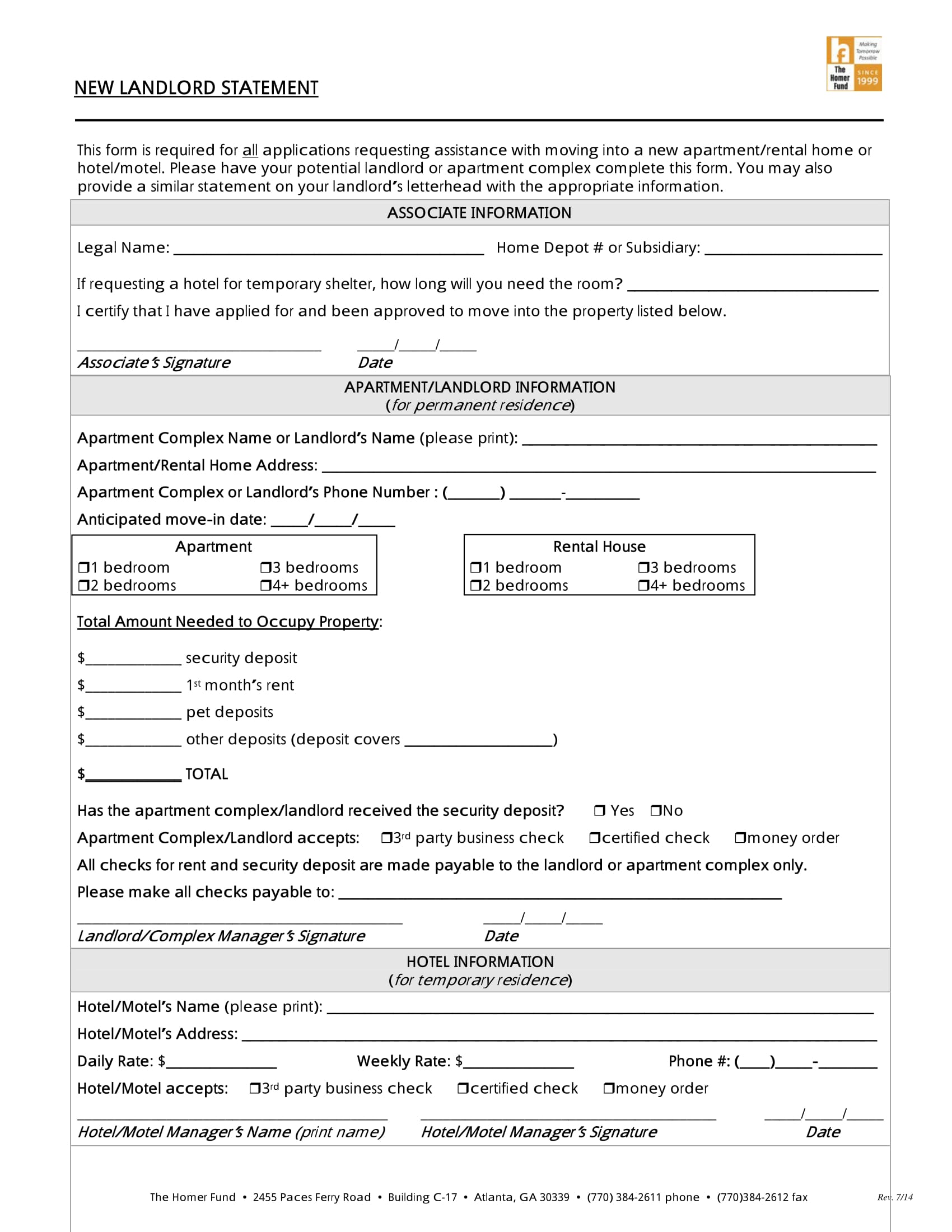 Free 14 Landlord Statement Forms In Pdf Ms Word