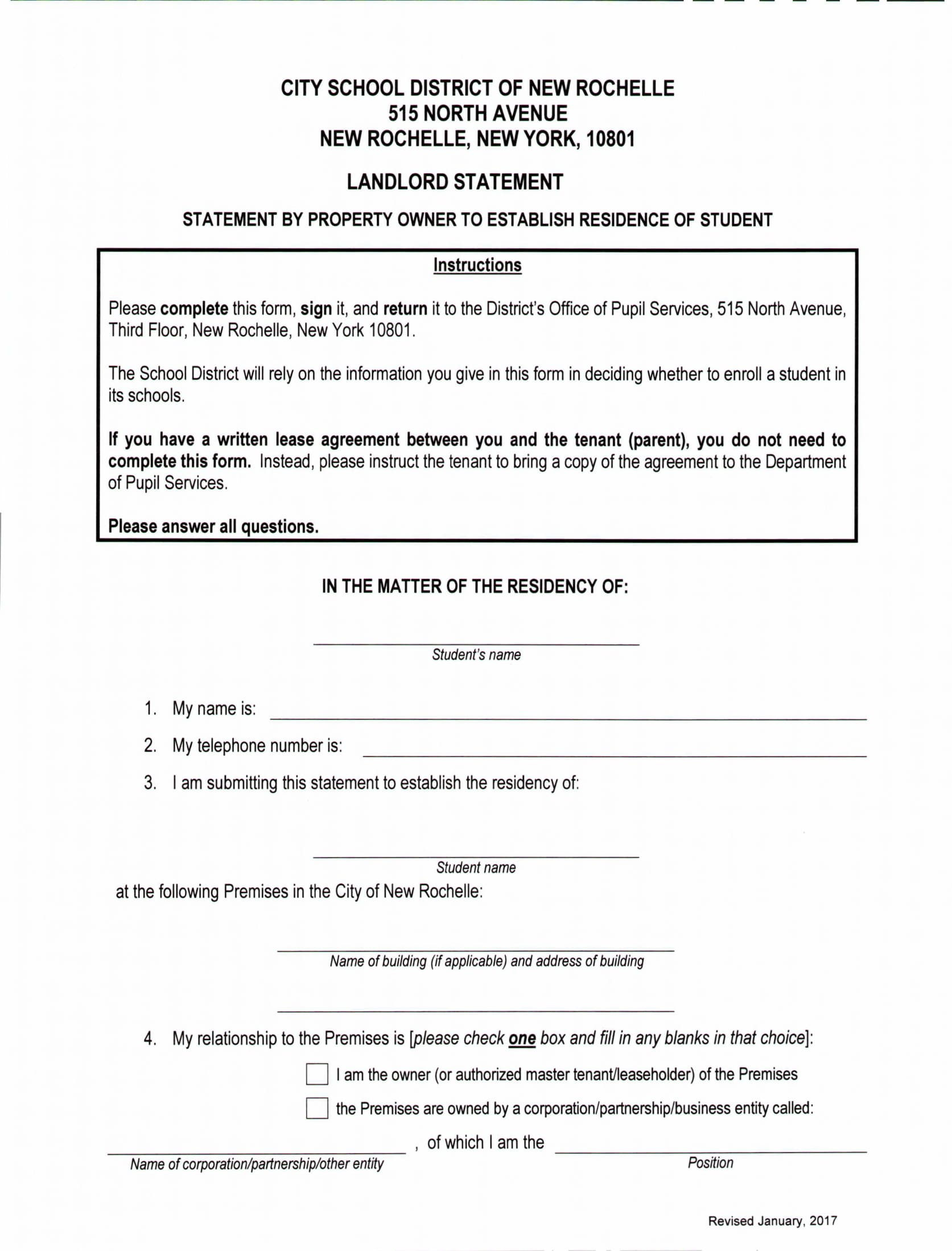 Free 14 Landlord Statement Forms In Pdf Ms Word