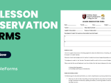 Free 4 Lesson Observation Forms In Pdf Ms Word