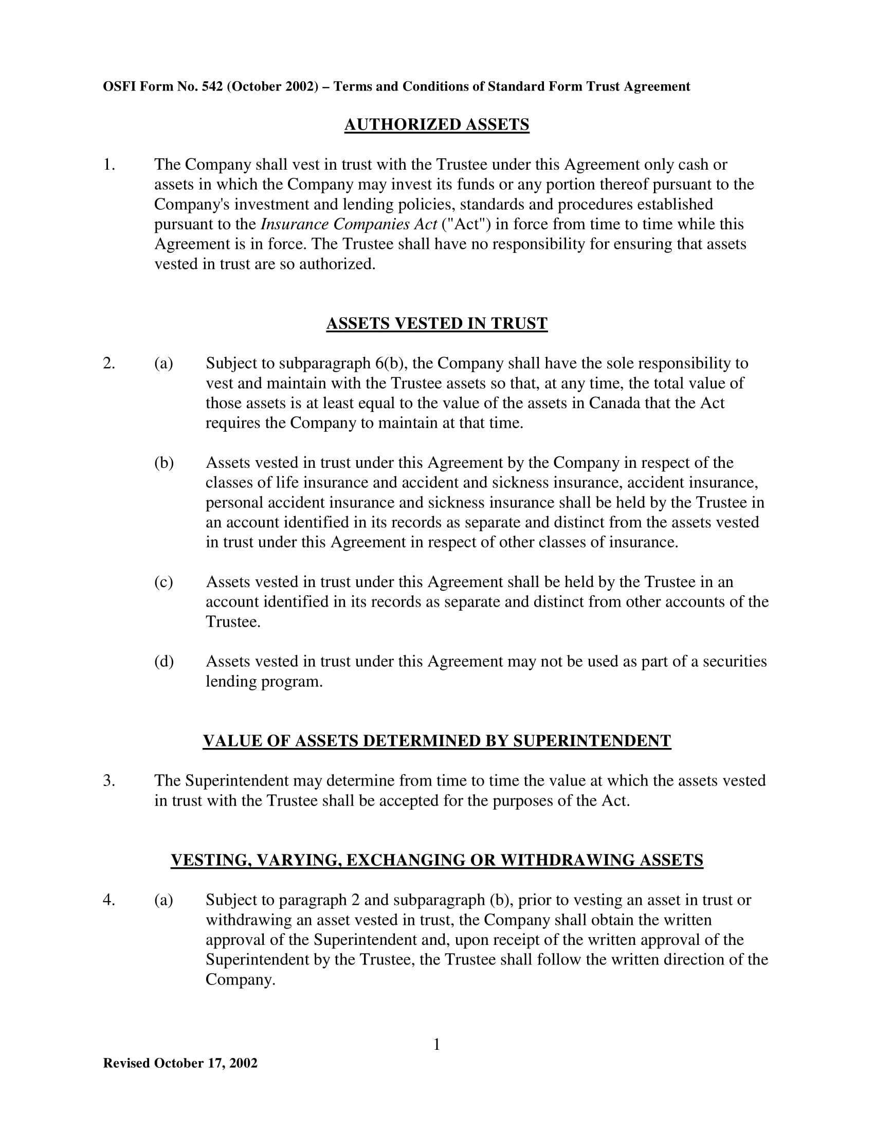Free 5 Trust Agreement Contract Forms In Pdf