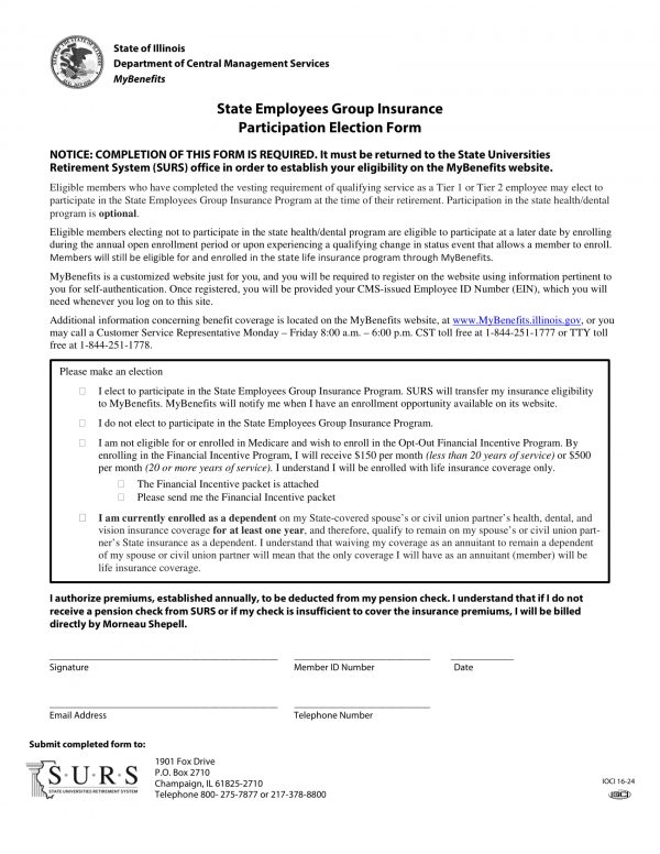 pic Benefit Election Form Template Word sampleforms com