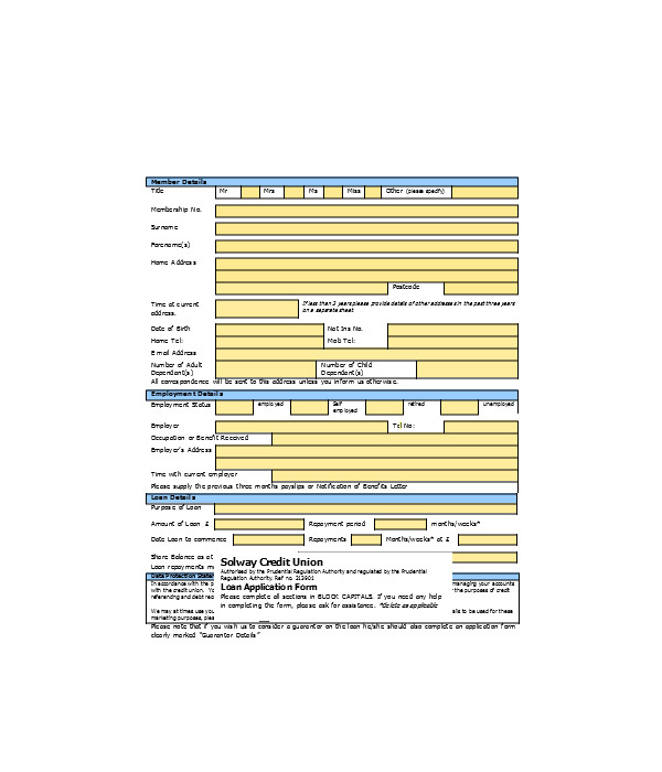 Free 4 Car Loan Application Forms In Pdf Ms Word