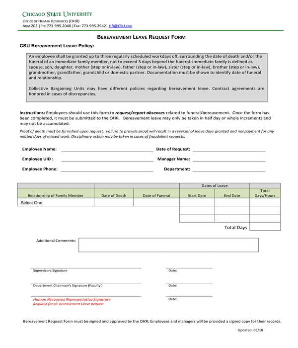 Free 15 Leave Request Forms In Pdf Ms Word Excel