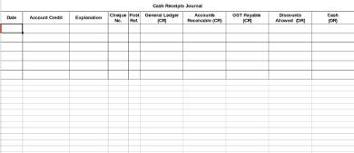 free 5 cash receipts journal forms in excel