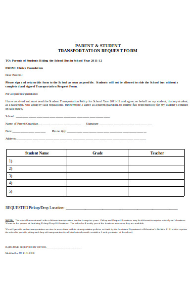 Opm may approve other categories for coverage upon written request from the head of an executive agency. FREE 32+ Transportation Request Forms in PDF | MS Word | Excel