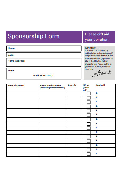 We write essays, research papers, term papers, course works, reviews, theses and more, so our primary mission is to help you succeed academically. FREE 52+ Sponsorship Forms in PDF | MS Word | Excel