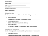 Free 8 Sample Functional Behavior Assessment Forms In Ms Word Pdf