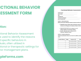 Free 8 Sample Functional Behavior Assessment Forms In Ms Word Pdf