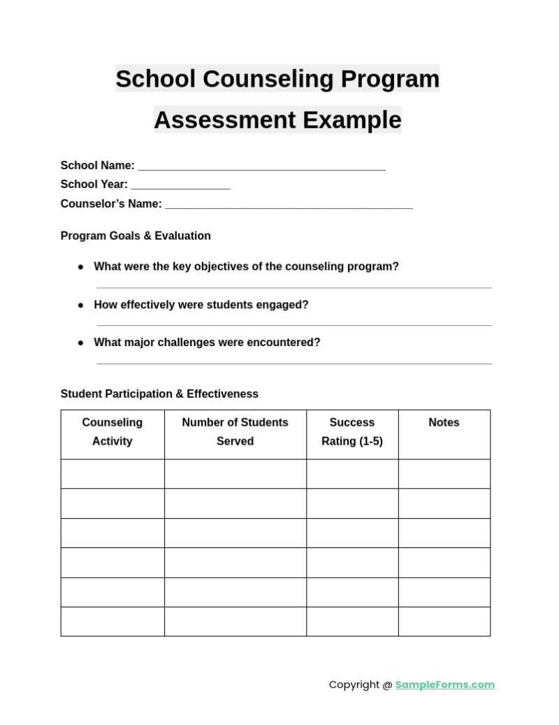 School Counseling Program Delivery System Form - Creative Light Image - Ultra HD