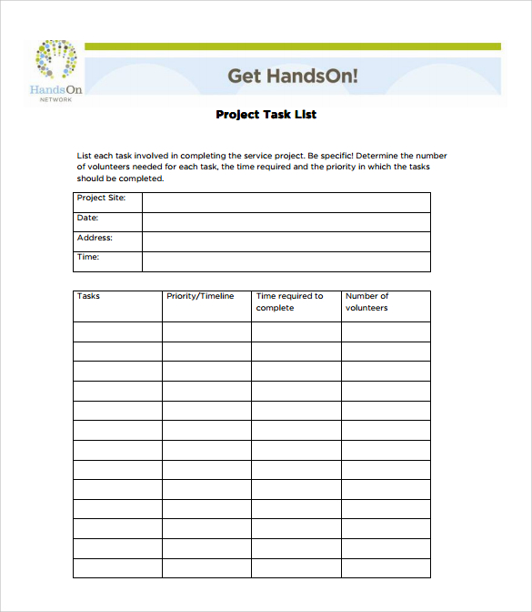 Some people like to print their checklist on paper, and some prefer to work off an excel spreadsheet. Free 8 Task List Templates In Pdf Ms Word