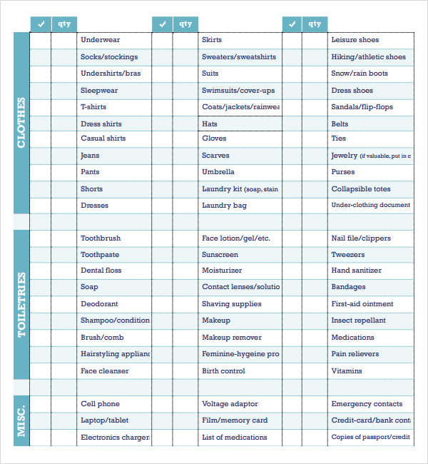 16 sample packing checklist templates to download sample templates