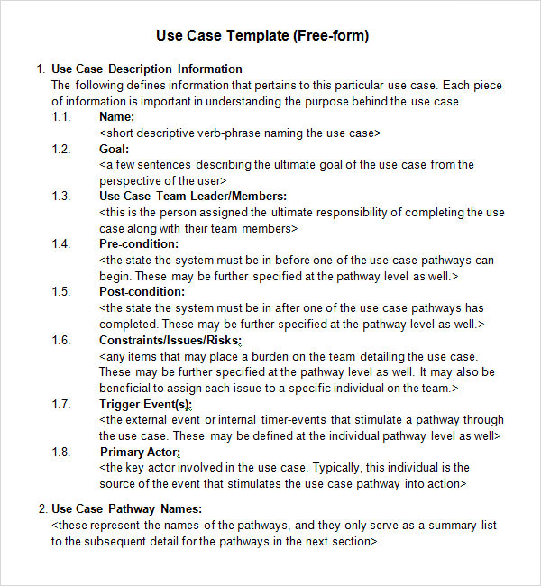 Free 6 Use Case Samples In Ms Word Pdf