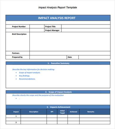 Analysis Report Template Free Business Templates
