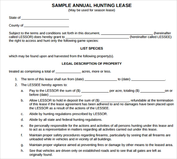 free 9 sample basic lease agreement templates in pdf