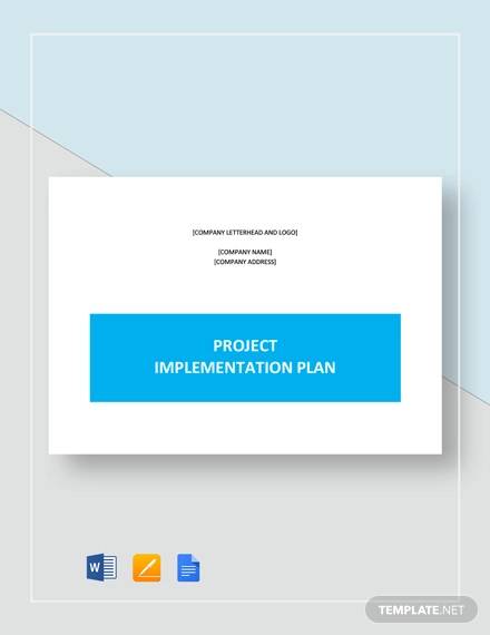 Free 8 Implementation Plan Templates In Ms Word Pdf Google Docs Apple Pages