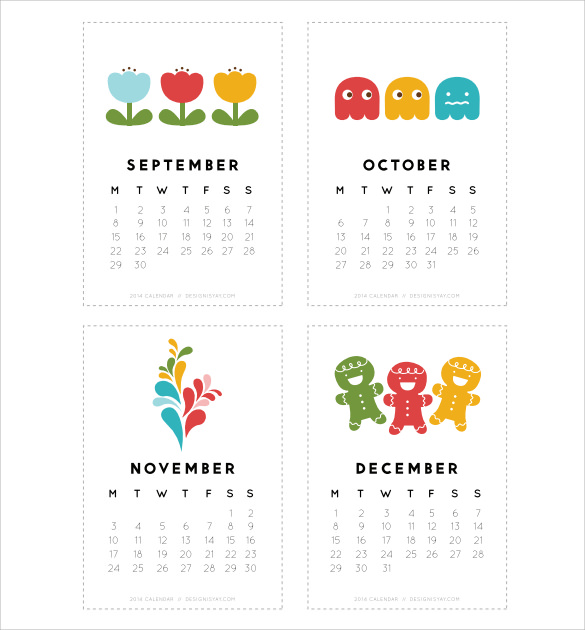 free 8 cute calendar templates in pdf ms word vector eps ai