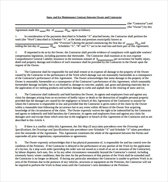 A business quotation is the document given by a business to its client. FREE 6+ Snow Plowing Contract Templates in PDF | MS Word | Google Docs | Pages