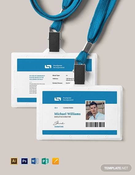 Free 25 Amazing Blank Id Card Templates In Ai Ms Word Pages Psd Publisher