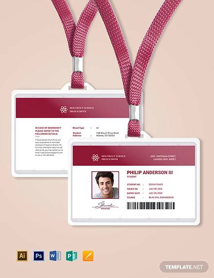 Free 25 Amazing Blank Id Card Templates In Ai Ms Word Pages Psd Publisher