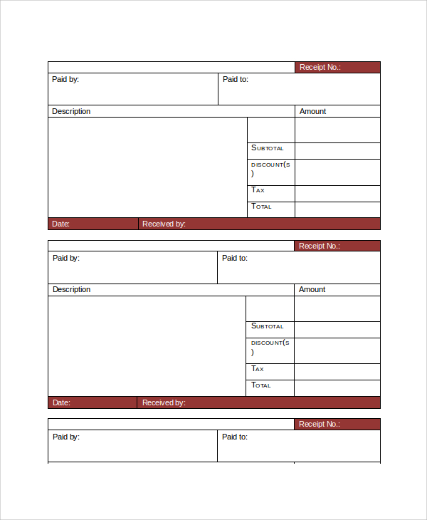 free 28 receipt templates in pdf ms word