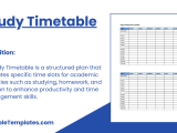 Free 9 Sample Study Timetable Templates In Pdf Ms Word