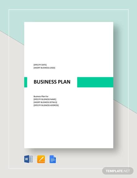Free 19 Sample Business Plan Templates In Ms Word Pdf Pages Google Docs
